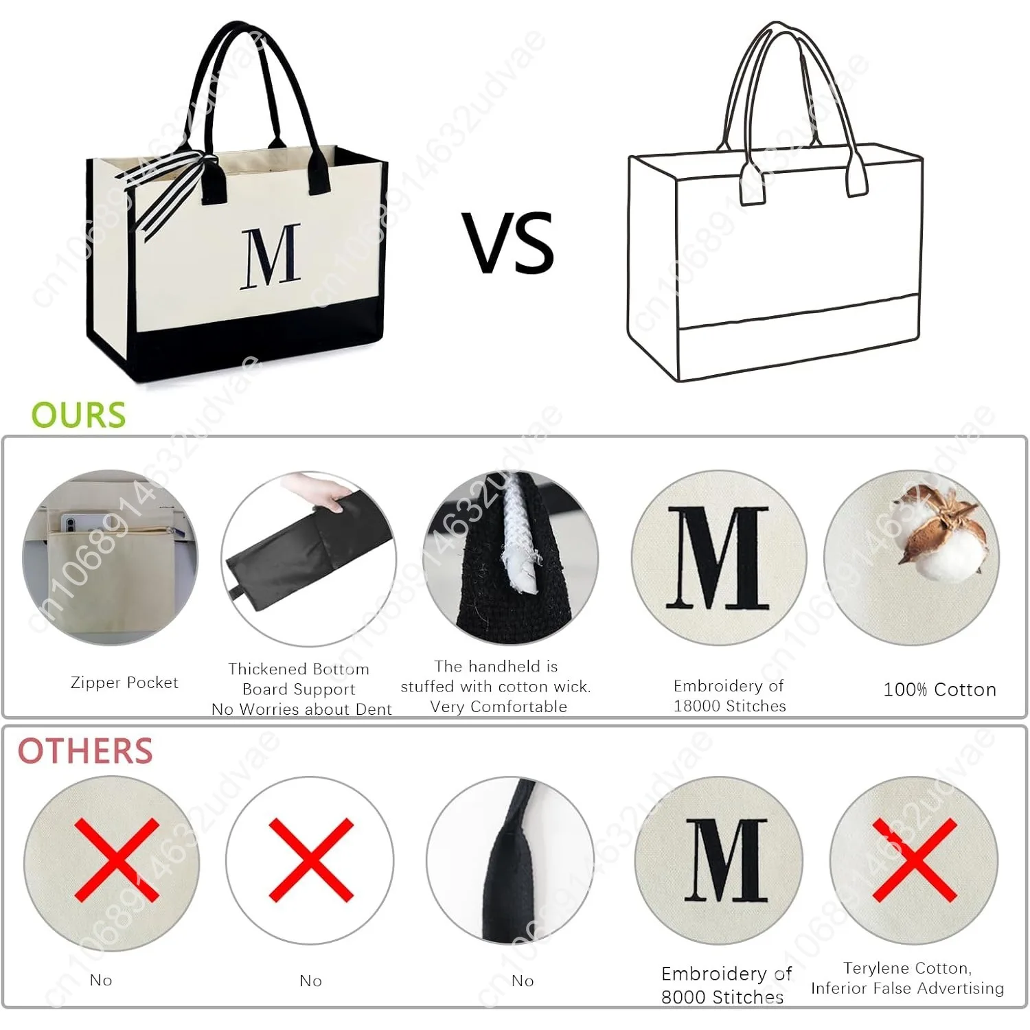 BeeGreen Personalized-Tote-Bag-for Women Mom Teacher Friends Sister Gift Bags with Comestic Bag