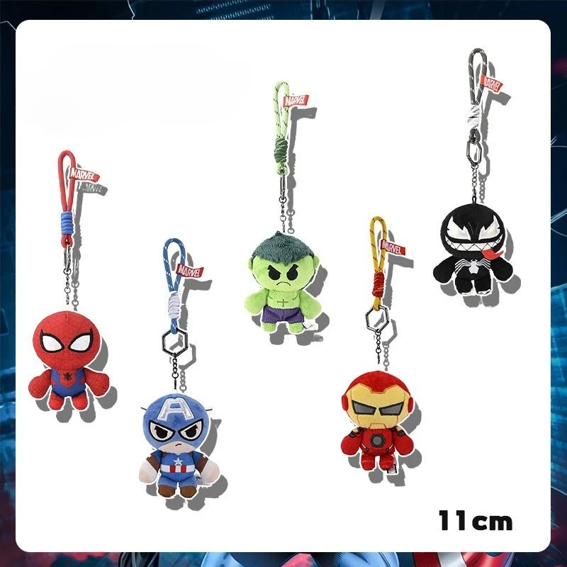 

Disney Marvel Comics Series плюшевая игрушка кулон Человек-паук Капитан Америка Халк Железный человек кукла ключ кулон анимация мультфильм подарок