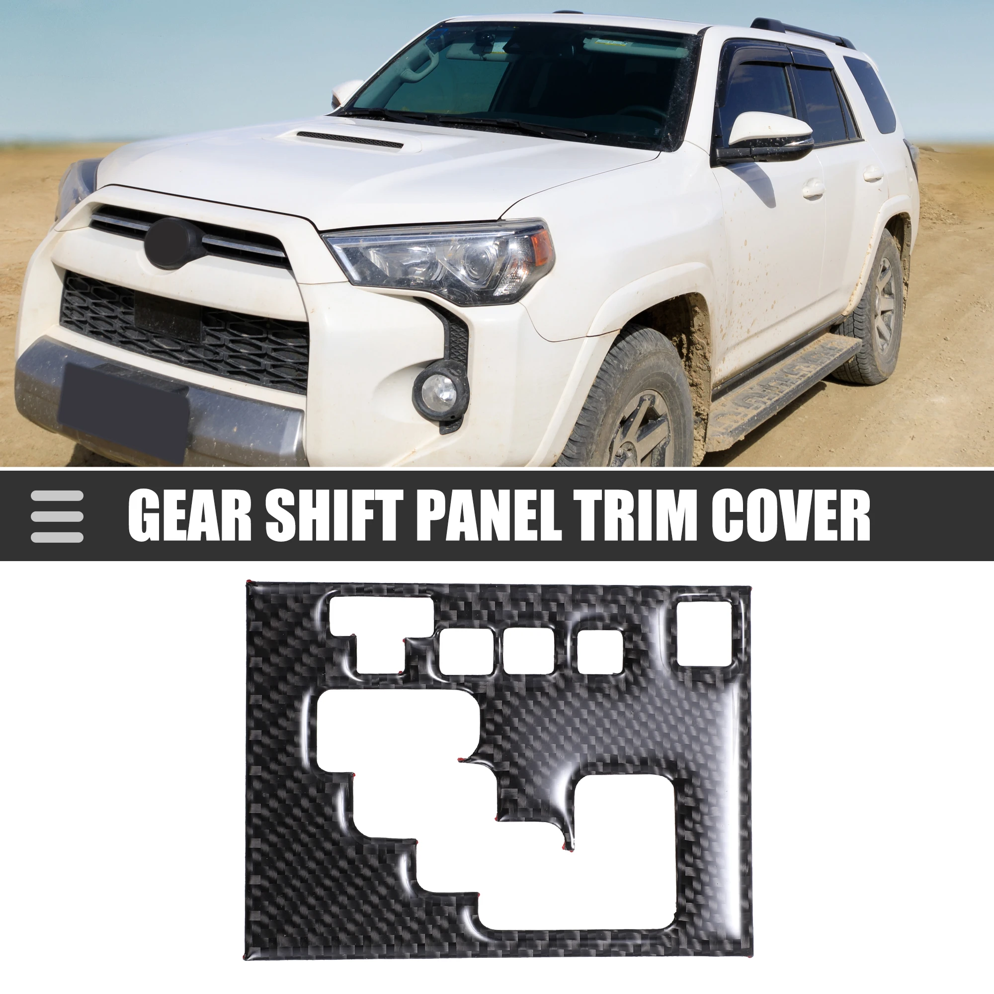 

UXCELL Auto Gear Shift Panel Trim Cover for Toyota Carbon Fiber & Crystal Epoxy Black