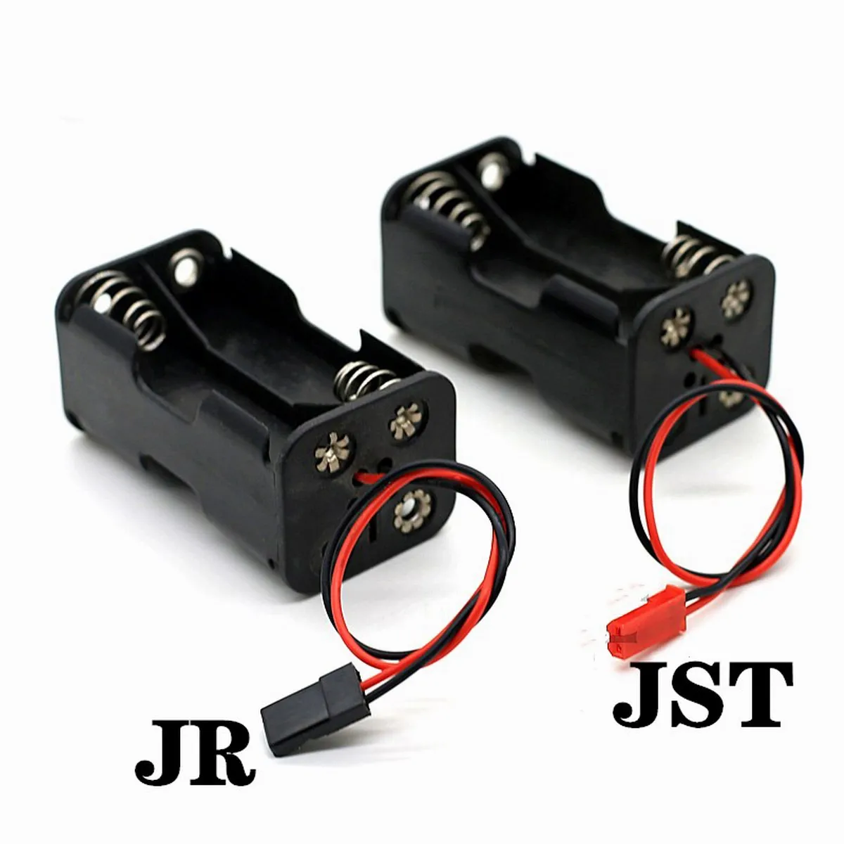 2 Stuks Jst Jr Rc 4 Cel Aa 6V Batterij Houder W/Jst Jr Connector Voor Rc Auto Vliegtuigen