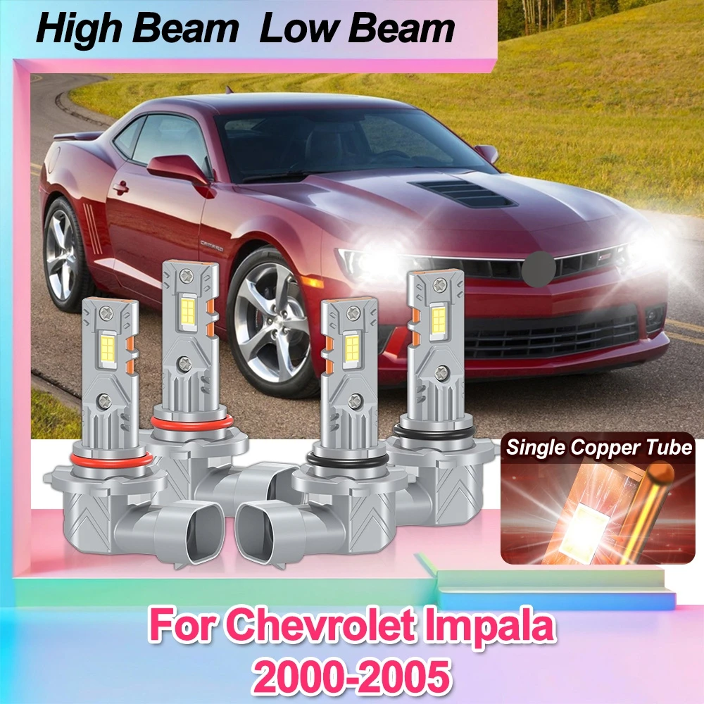 

Для Chevrolet Impala 2000-2005 9005/HB3 9006/HB4 светодиодные лампы для фар комбинированный комплект дальнего и ближнего света 6000K чрезвычайно белый