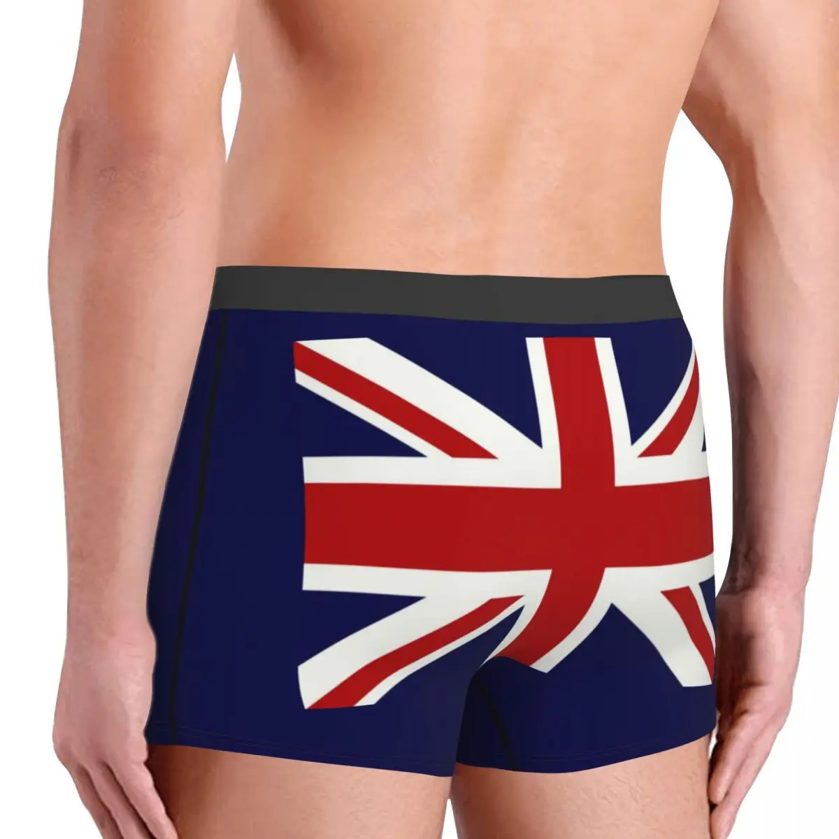 Novidade personalizada Union Jack Bandeira do Reino Unido Boxers Shorts Calcinhas Masculinas Cuecas Respiráveis