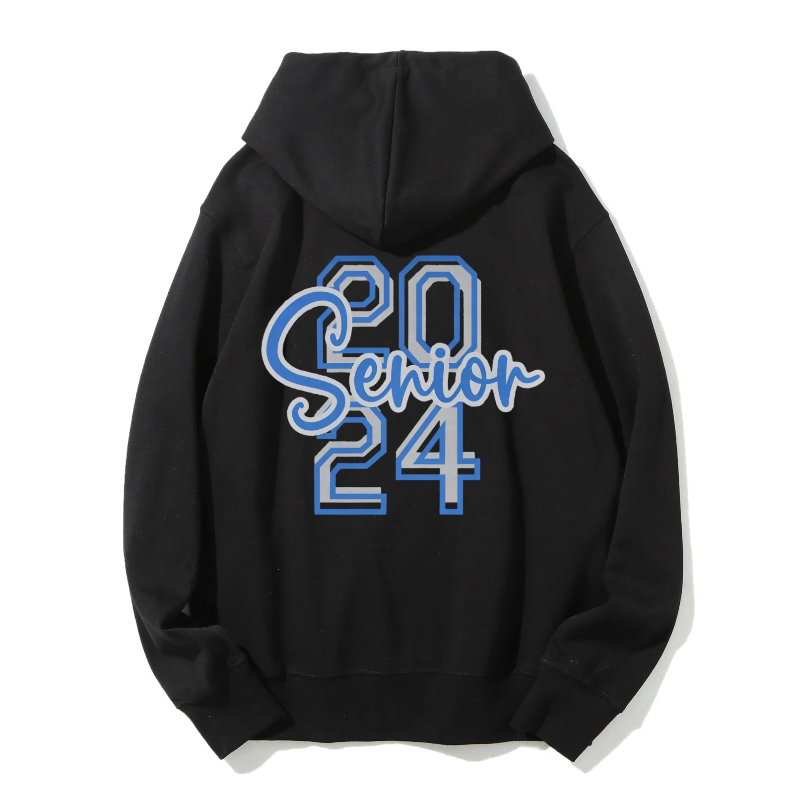 Senior Graduation Class of 2024 Hoodie Simple Celebrate Sweatshirt Class of 2024 Hoodies Women Loose Hooded Pullover