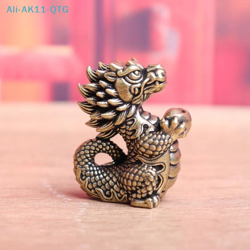 Hot [New] 1PC Antique Dragon Statue Ornament Moveable Body Joints Exhibition Hall Decor Zodiac Animal Brass Crafts Collection
