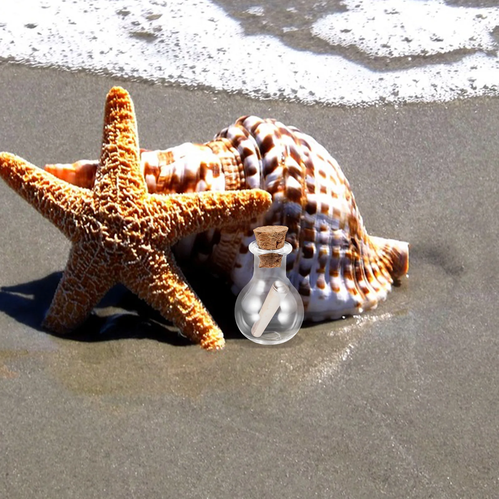 

30Pcs Mini Wishing Bottles Exquisite Glass Material High Transparency Smooth Texture Versatile DIY Crafts Decorations