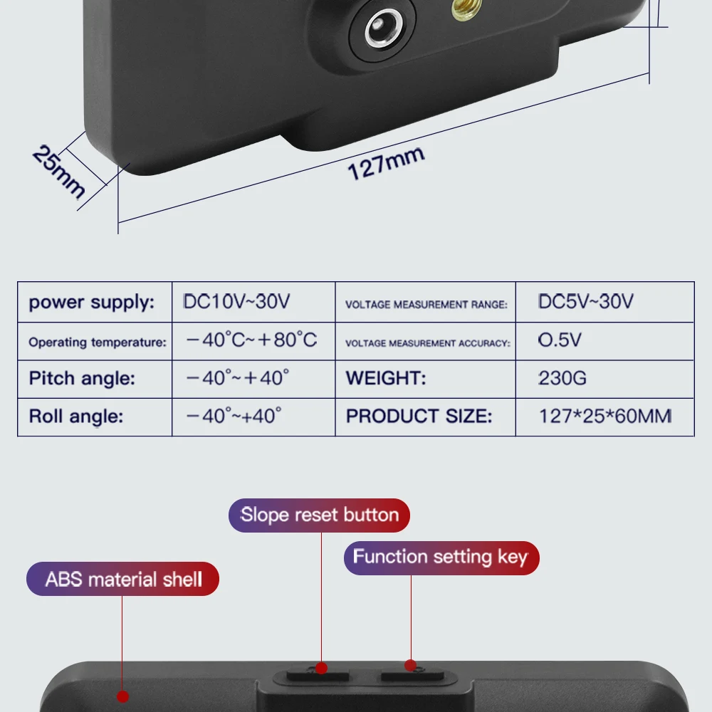 M60 Digitaler Geschwindigkeits- und Neigungsmesser Inclinometer M50 mit GPS-Tachometer und Kompass für Offroad-Zubehör 4x4 Bordcomputer – Detail 32