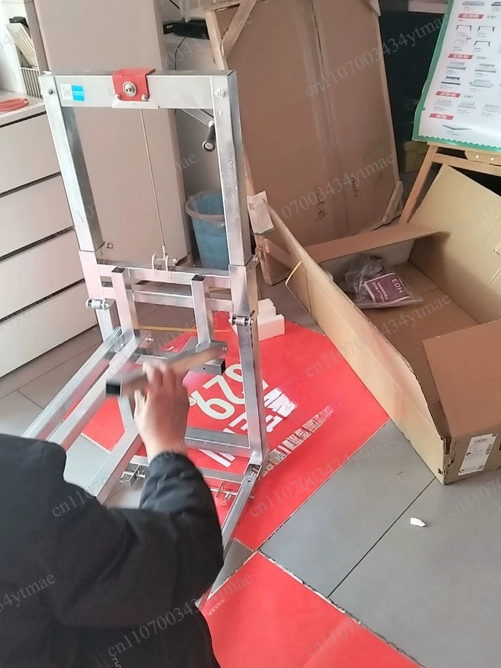 Portable Folding Stacker Forklift Lifting Handling Truck Multifunctional Household Lift Tool