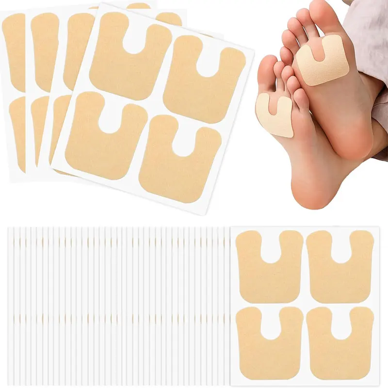 4-40PCS U Shaped Felt Callus Cushions Pads Metatarsal Corn Pads for Rubbing on Shoes Reduce Foot and Heel Pain for Women Men