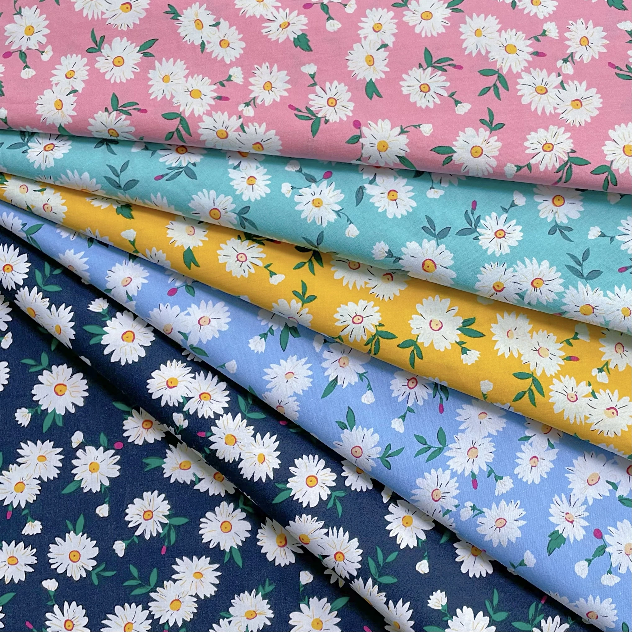 Lente En Zomer Kleine Daisy Liberty Bloemen Popeline Doek Maken Handgemaakte Naaien Jurk 100% Stof Katoen Per Meter