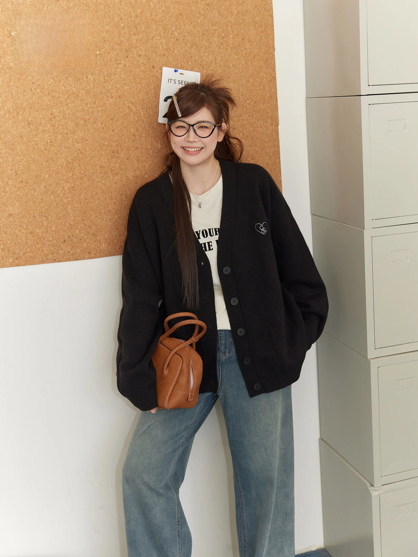 

Эффективный трикотажный комплект для похудения, джинсы с высокой талией, осенняя коллекция Lazy Sle, большие размеры, женские модные повседневные корейские сле