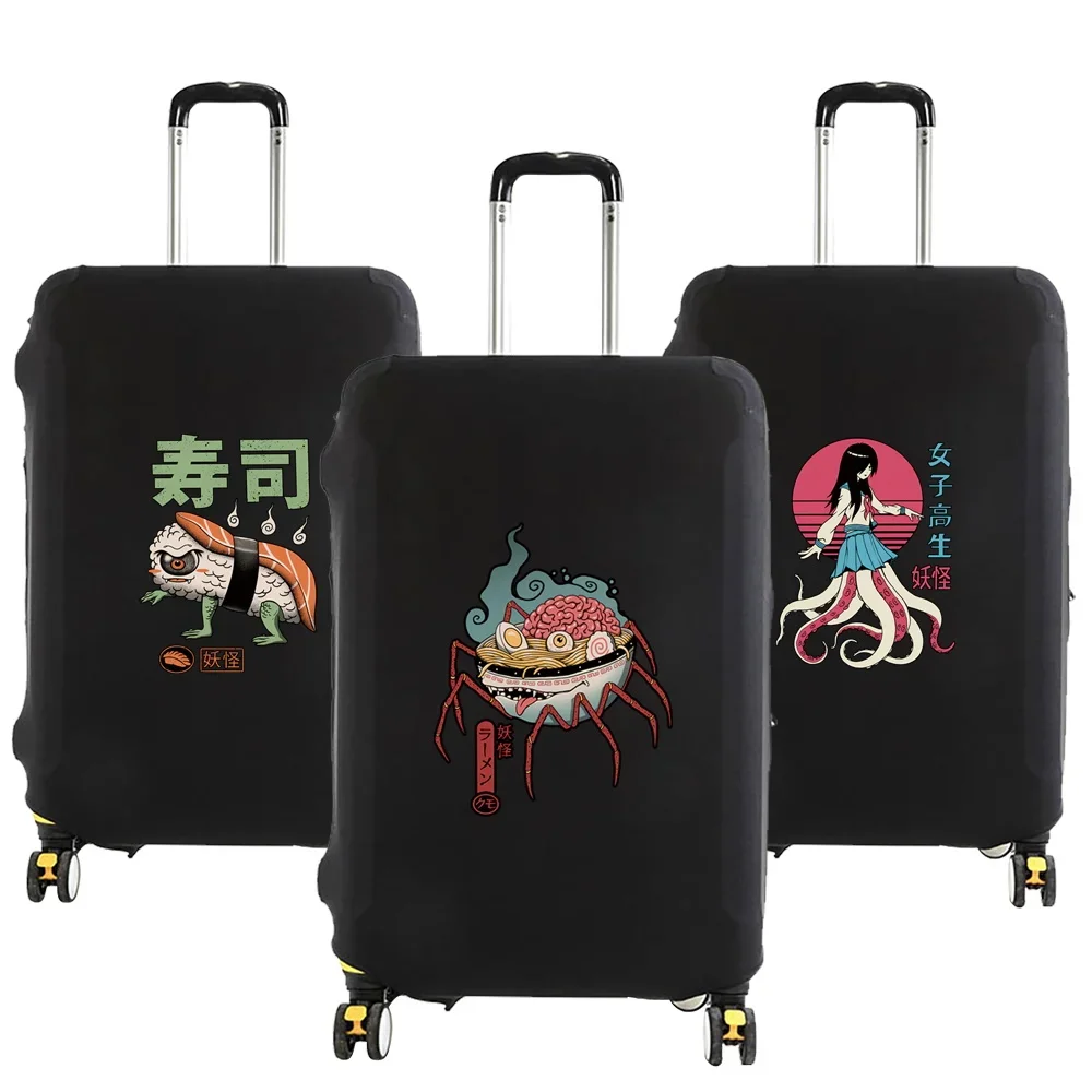 Luggage Cover Cute Monster Pattern Printed for 18 To 32 Inch Fashion Trolley Suitcase Elastic Dust Bags Case Travel Accessories