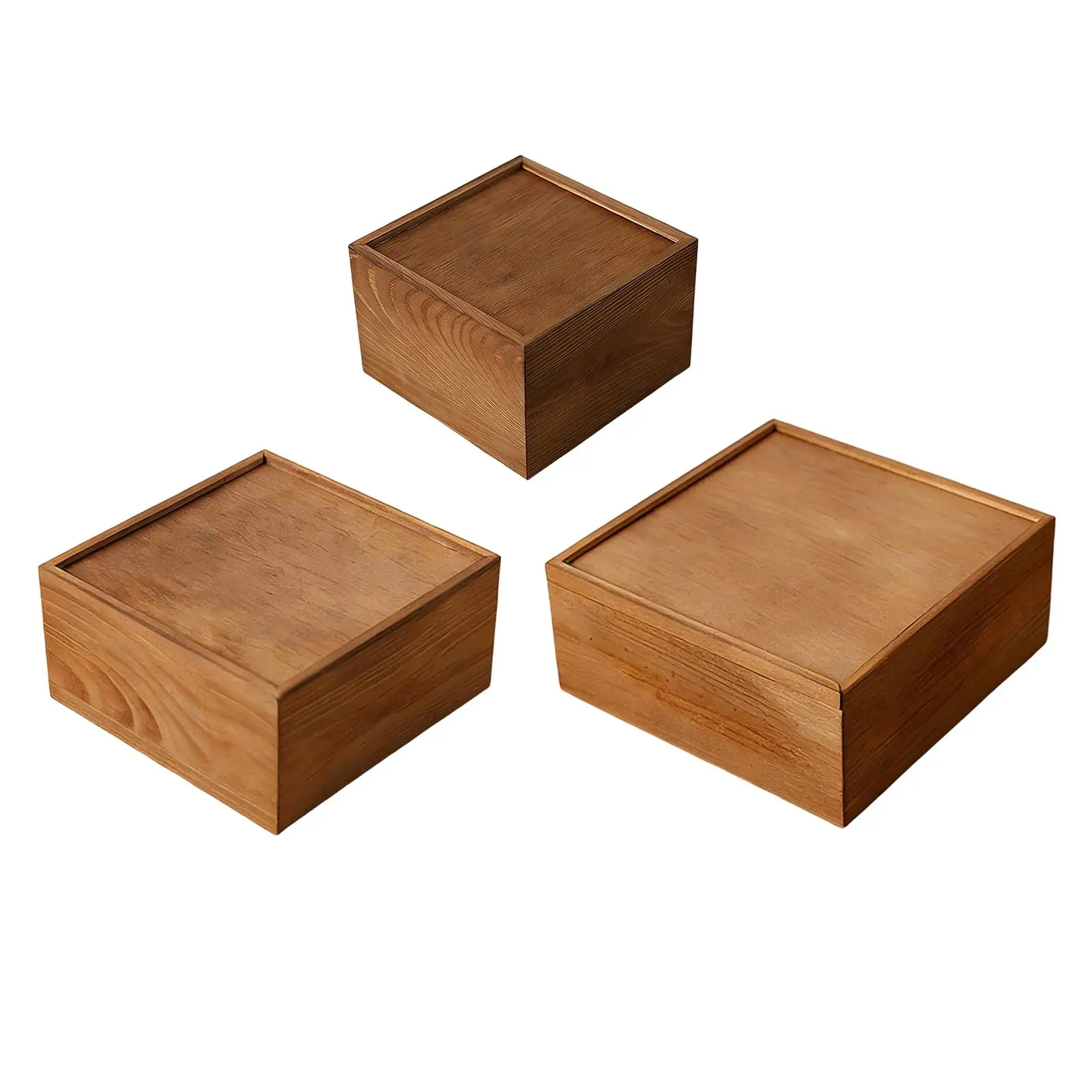 

Wooden Box Keepsake Chest with Lid Home Decoration Portable Solid Wood Gift Box for Collectibles Crafts Trinket Photo Holder