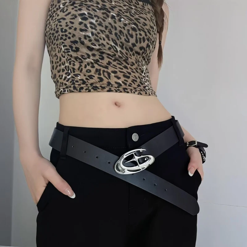 Women's Versatile Star-Pattern Belt, Young and Trendy Y2K Waistband, Comet Design Ladies Belt, Women's Waistband