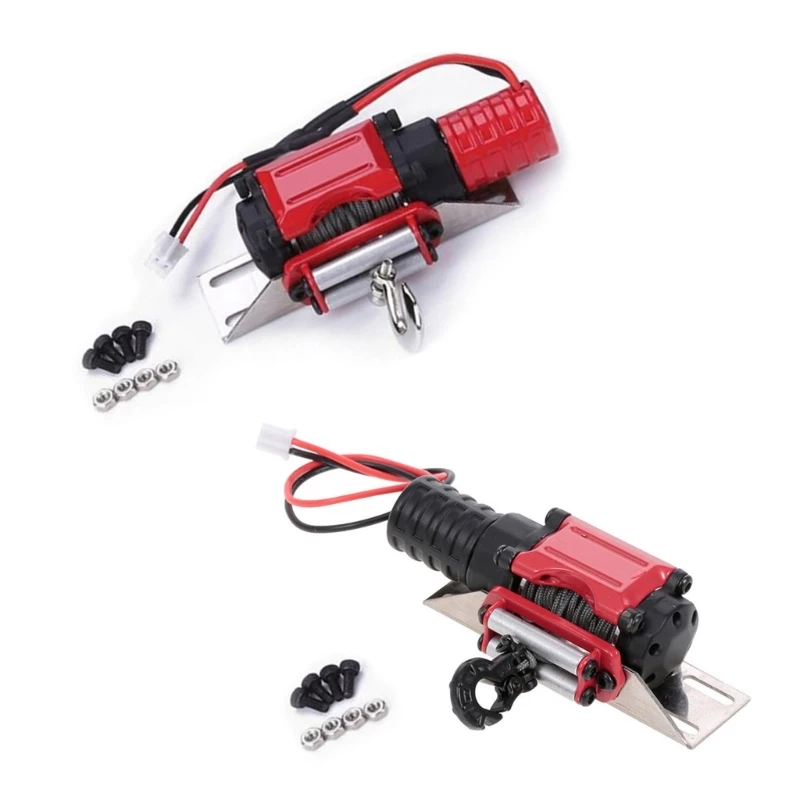 Q0KB Simulated Car Winch Electric Automatic Outdoors Wired Mini RC Crawler Toy Part