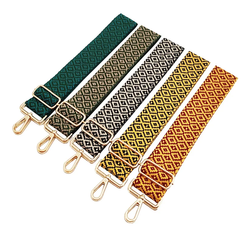 Rhombic Lattice Strap Shoulder Bag Adjustable Bag Belts for Bag Accessories for Knitted Bags 5cm