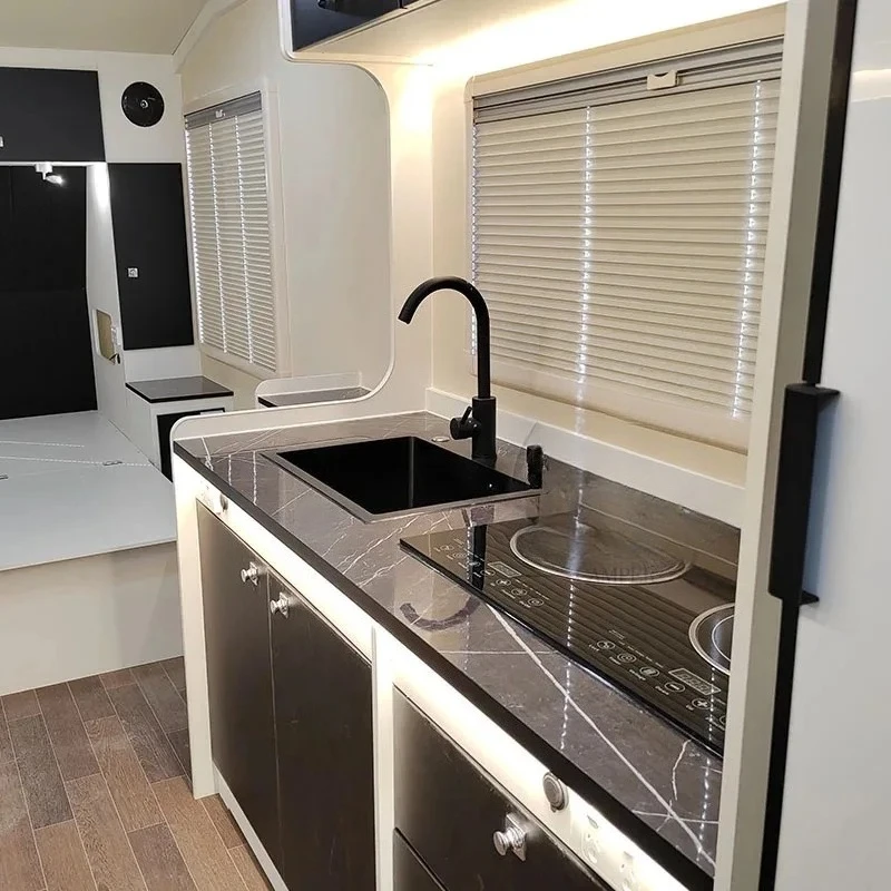 Rugged 4X4 Ready Camper Trailer Travel Trailer with High Clearance Axle and Off Grid Power Pack for Wilderness