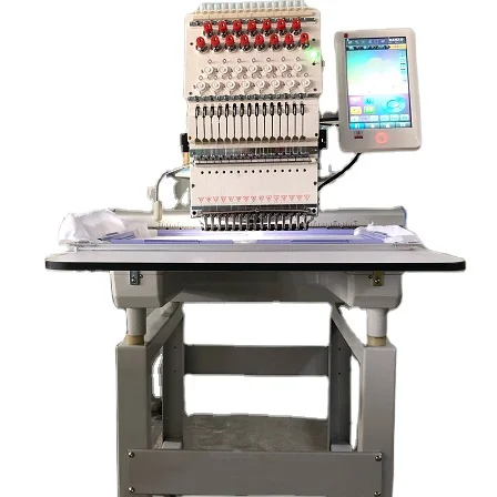 Single Head Computerized  15needles Embroidery Machine Dahao Computer for T Shirt logo Label