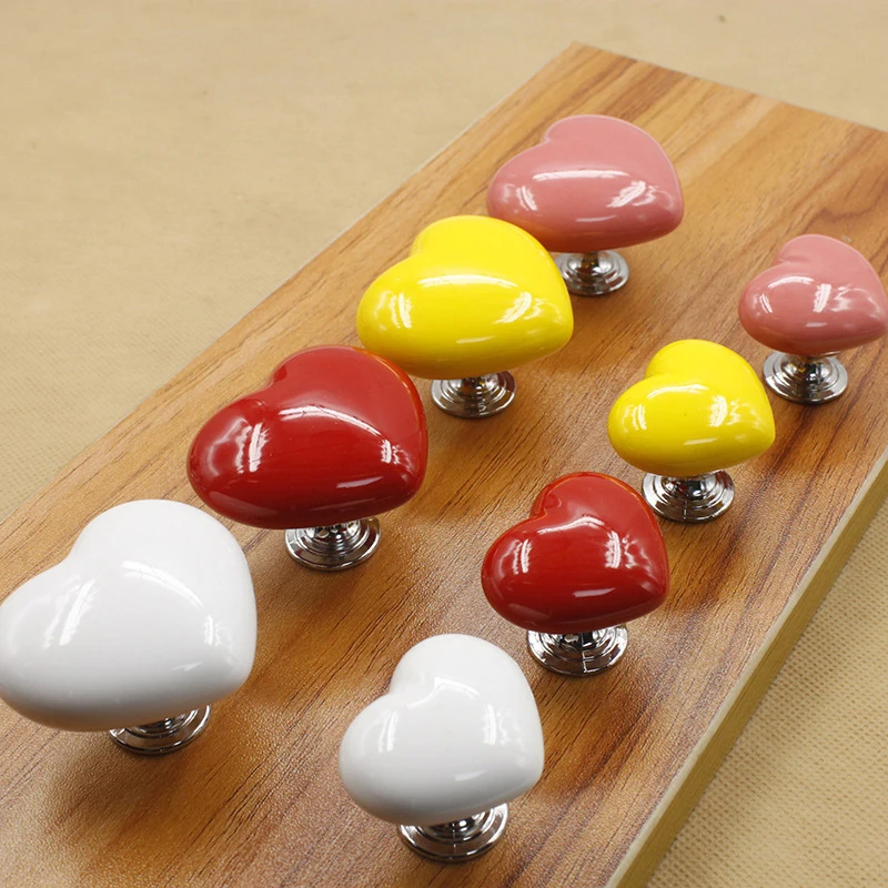 1 PC Heart Shaped Plastic Handle Toilet Press Button Bathing Room Decor Water Push Switch