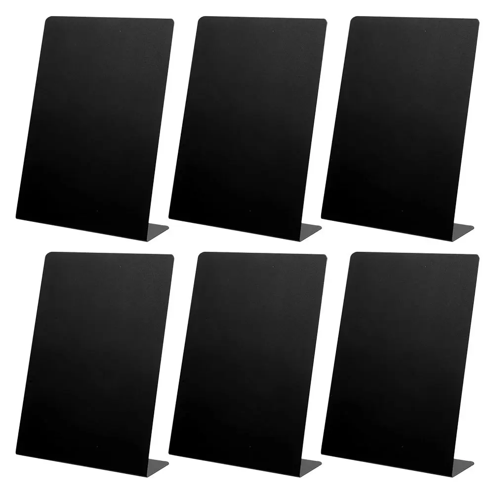 6Pcs Erasable Mini Blackboard Menu Signs for Restaurant Buffet Food Price Labels Tabletop Displays Price Boards for Menu