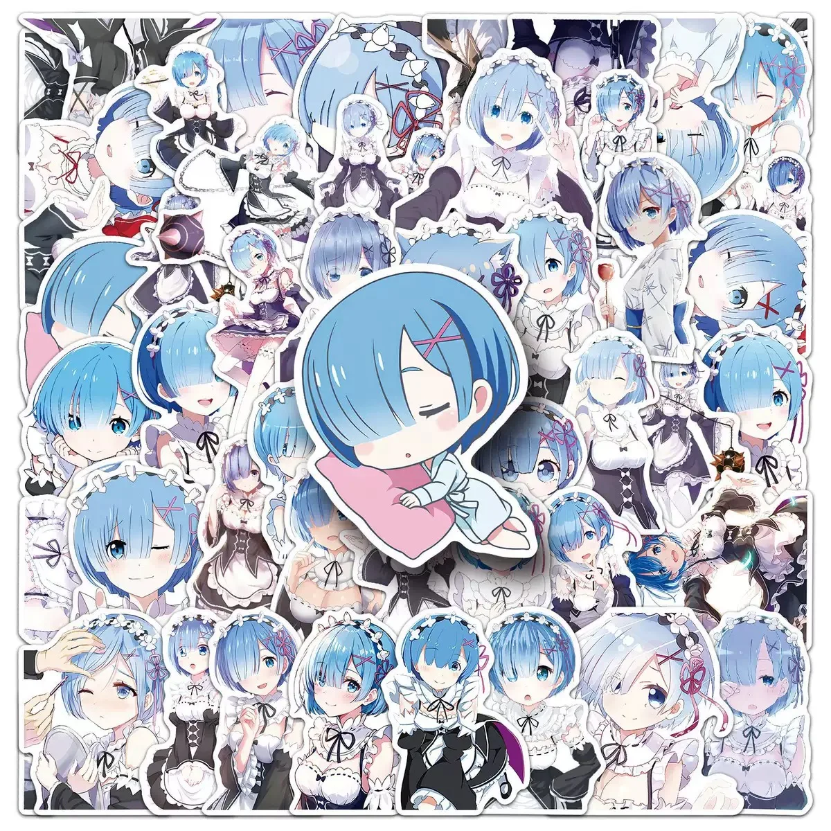 10/51PCS Starting From Zero World Cartoon Graffiti Rem Kawaii Stickers DIY Suitcase Phone Skateboard Notebook Waterproof Decals