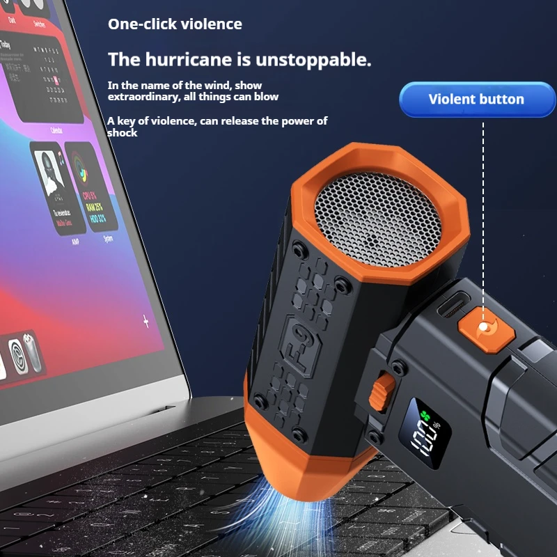 미니 터보 제트 팬 휴대용 무선 컴퓨터 키보드 클리너 160000 RPM 브러시리스 강력한 터보 팬 공기 먼지떨이