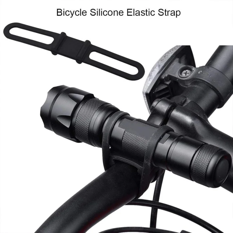 Afbeelding 7: Fietslicht Siliconen Mount Band Fietslicht Elastische rubberen band voor stuur Koplamp Achterlicht Zaklamp Fiets Fix Bandage