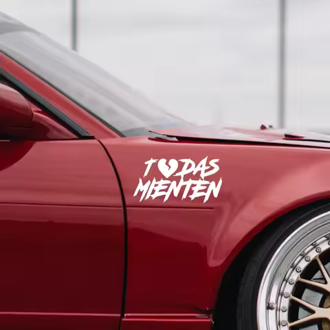 Funny TODAS MIENTEN Car Body Stickers Vinyl Waterproof Automobiles Side Door Window Tank Decals Decoration Styling Accessories