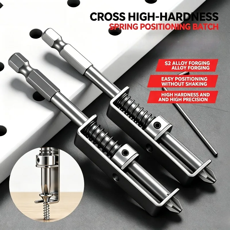 Spring Loaded Screwdriver Holder Bit Adapter Anti-drop Screw Bit for Electricians Mechanics Home Repair Locating Screwdriver Bit