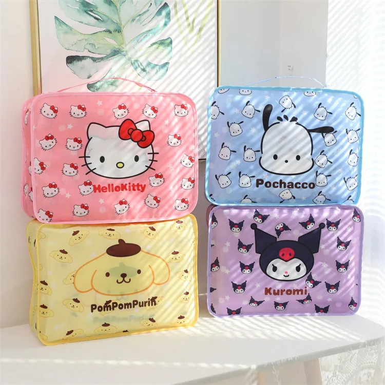 Sanrio Kuruomi Packing Cubes, Travel Essential, Conjunto Organizador de Bagagem para Crianças, Adolescentes, Adultos, 6 Pcs