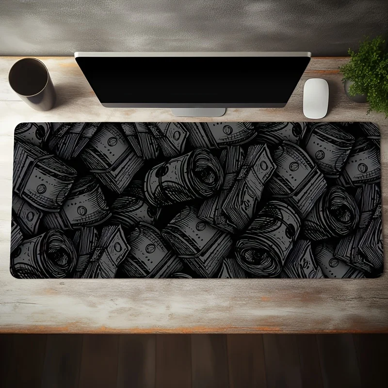 Прохладный доллар коврик для мыши, большой компьютерный офисный игровой настольный коврик XXL 90x40 см, резиновый противоскользящий коврик для игровой клавиатуры, длинные настольные коврики