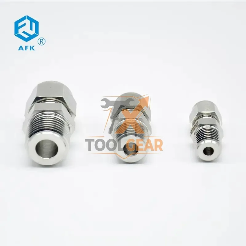 2026hotsale* 10mm Compression 3/8 Npt 1/8 Inch Compression Male MPT Connector Adapter Stainless Steel Pipe Fitting NPT