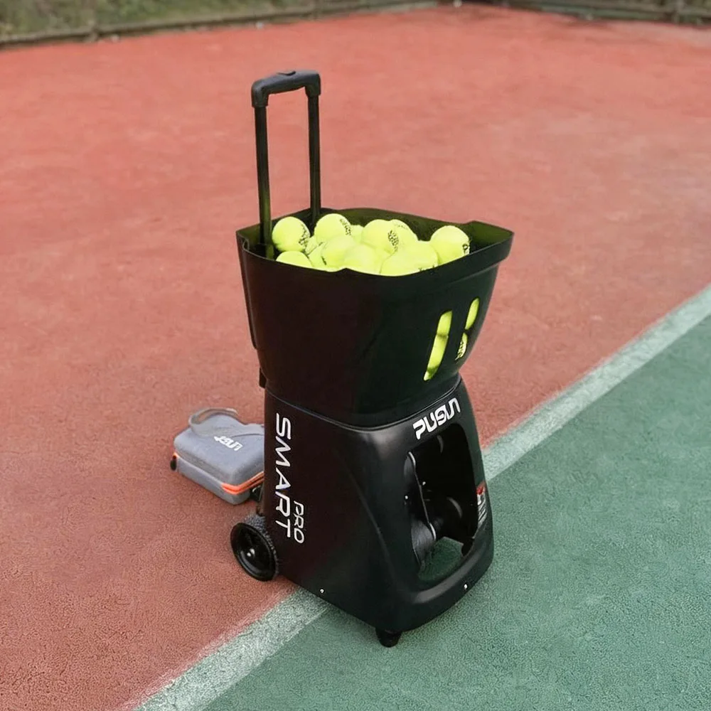 PT-SMART PRO Tennis Padel Robot Multi Drills Large Capacity 100 Balls Portable Shooting Ball Launcher For Training
