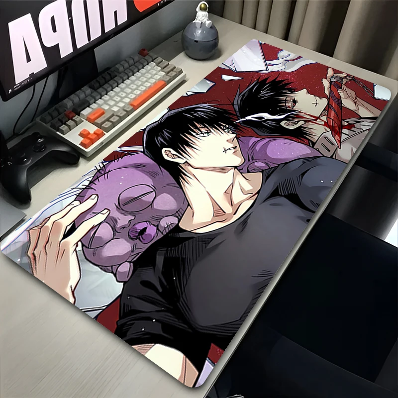 Коврик для клавиатуры и мыши J-jujutsu Kaisen Toji Fushiguro, большой, нескользящий, с прошитыми краями, для геймеров, XXL, для киберспорта