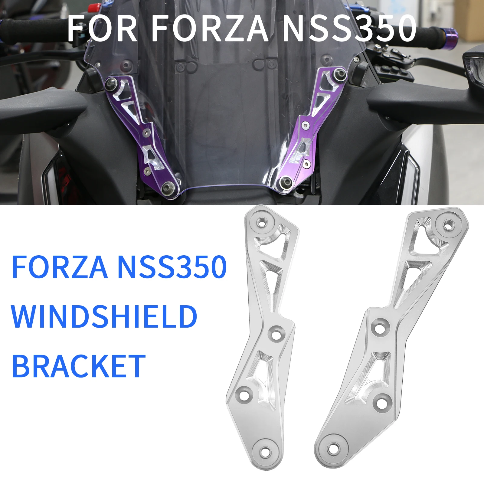 

Опора лобового стекла мотоцикла для Honda Forza 350 Forza350 2020-2025 2021 2022 2023, декоративная полоса, модифицированный опорный кронштейн