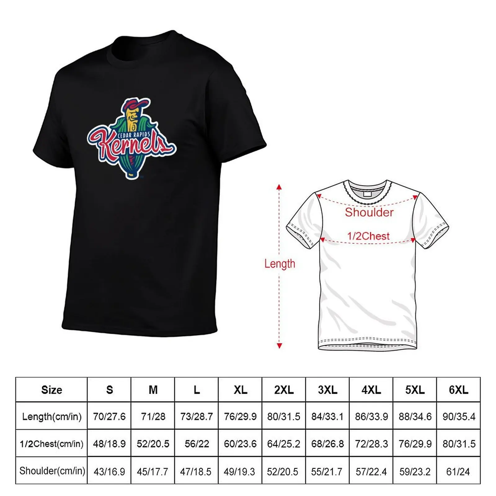 The Cedar Rapids Kernels 2 T-Shirt summer tops shirts graphic tees plus size men clothing