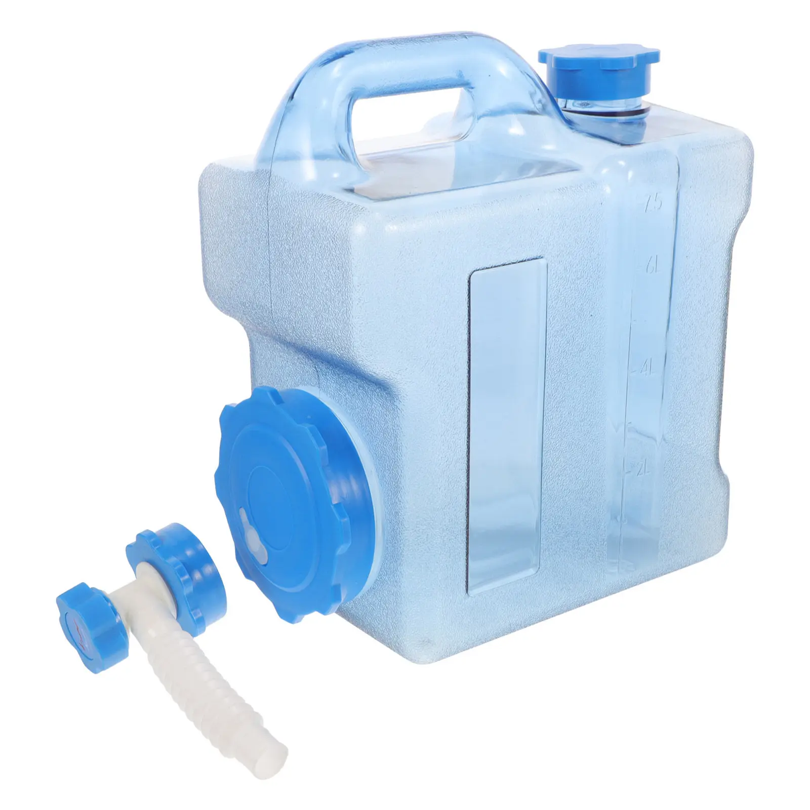 

1Set Transparent Heavy Duty Camping Water Container Large Capacity Portable Water Bucket with Strong Handle for Car Travel