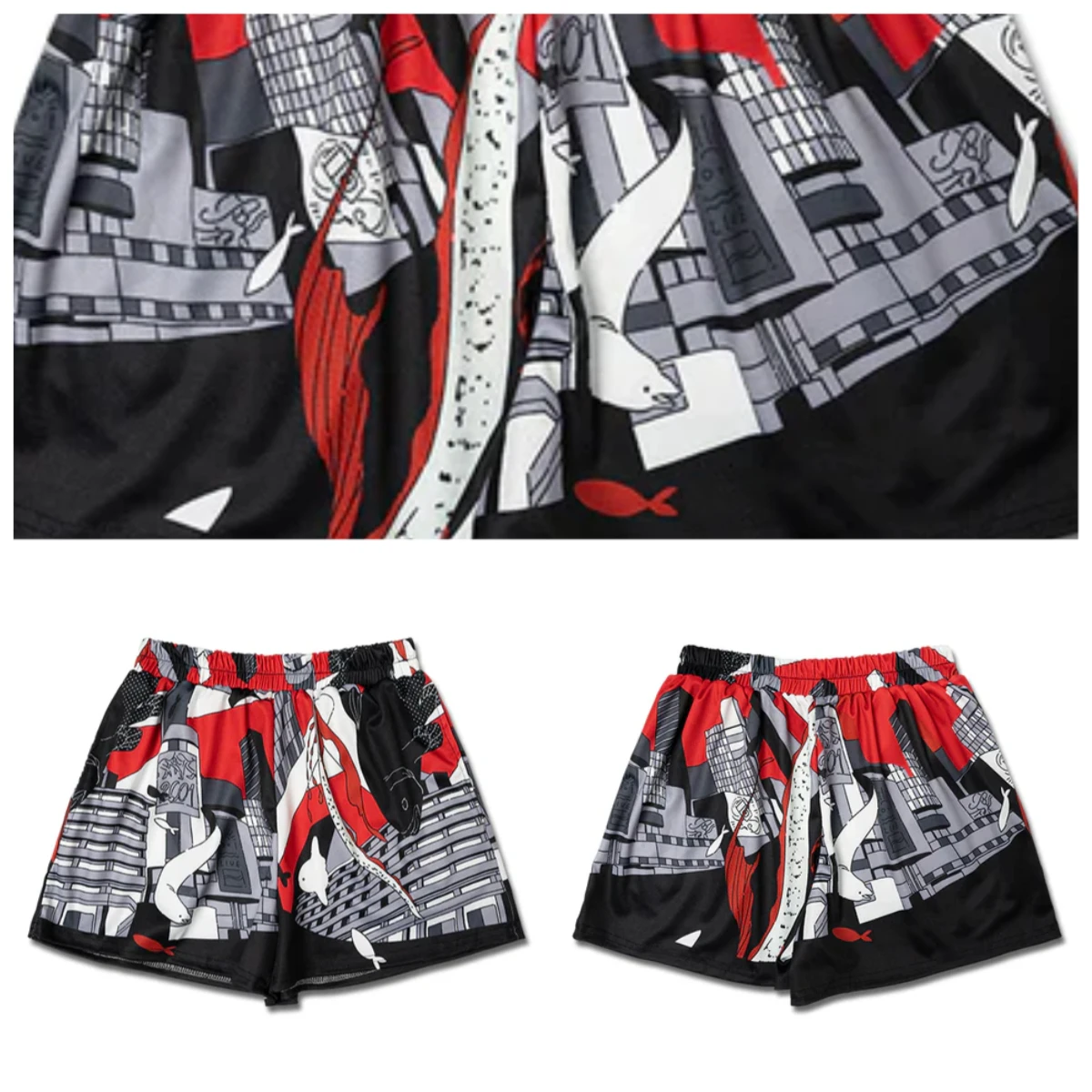 

Adult and Children Millennium Abstract City Sweet Cool Style Dark 3D Print Subculture Harajuku Style Y2K Shorts