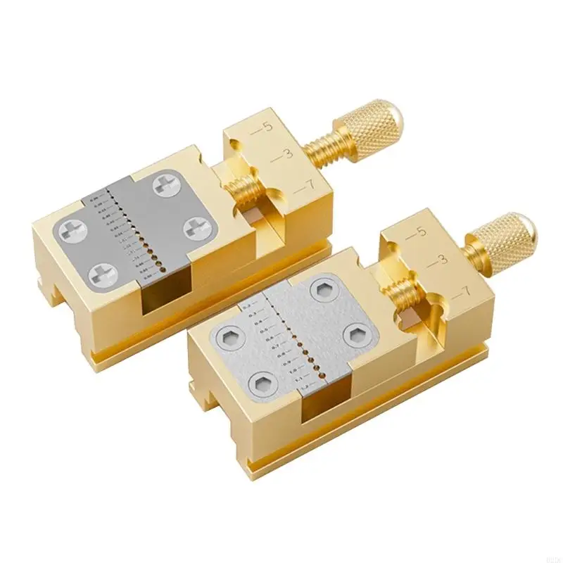 

02DC Precise Watch Benches Vices Thread Adjustment Copper Antislip Watch Head Holder Hand Tool Stable Collet Tightening Tool