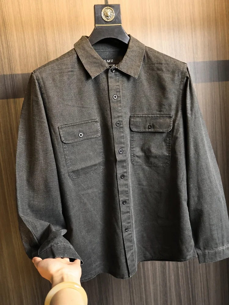 Silk Blend Men's Dress Shirt Luxury Spring Summer Long Sleeve Casual Fashion Urban Style Breathable Comfortable Classic Collar
