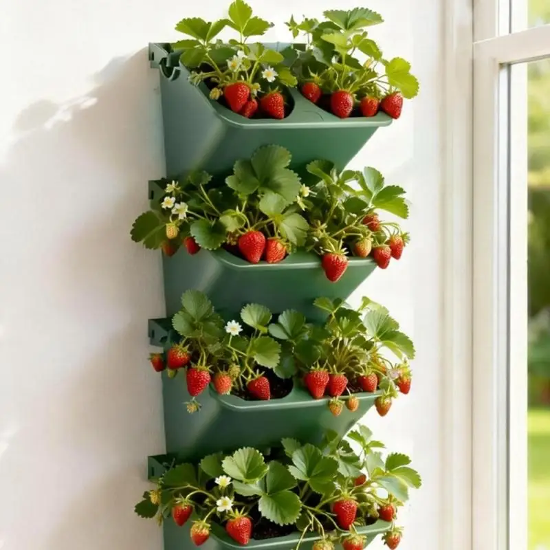 R9UF Contemporary Wall Mount Planter Minimalists Wall Mount Planter With Weatherproof for Various Setting