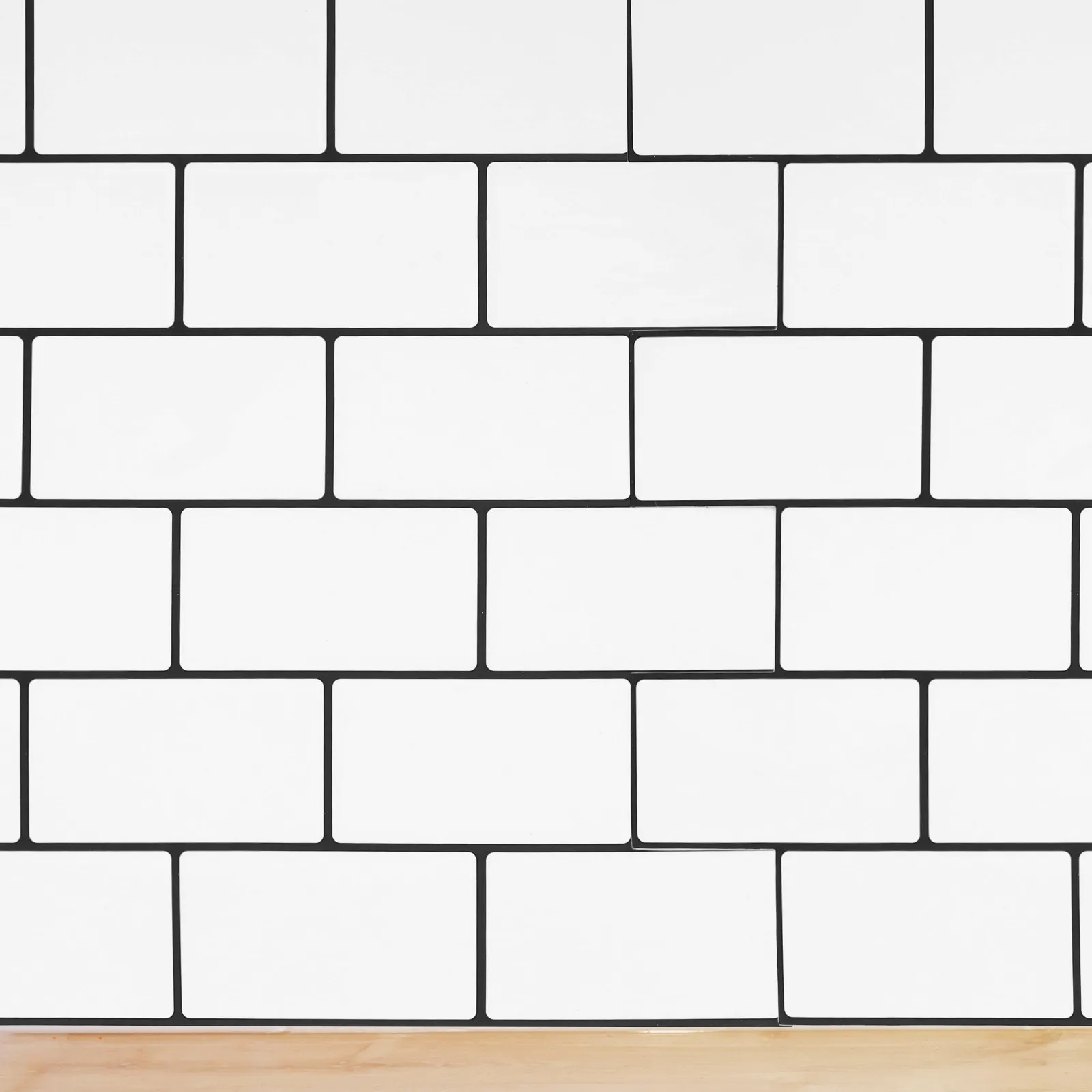 

10 Sheets Peel and Stick 3D Tile Effect Waterproof Oil Proof Kitchen Wall Stickers Self Adhesive Easy Clean Tile Wallpaper