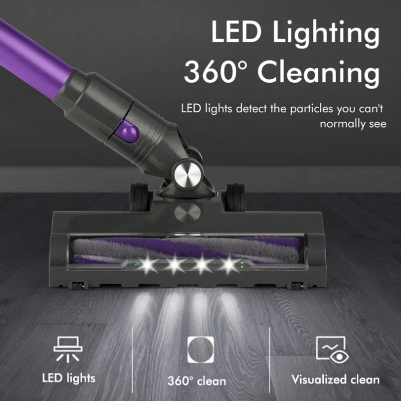 Handheld Vacuum Cleaner Wireless 28kPa Powerful 8 in 1 Electric Vacuum Sweeper LED Display Cordless Remove Mite Dust Cleaner New