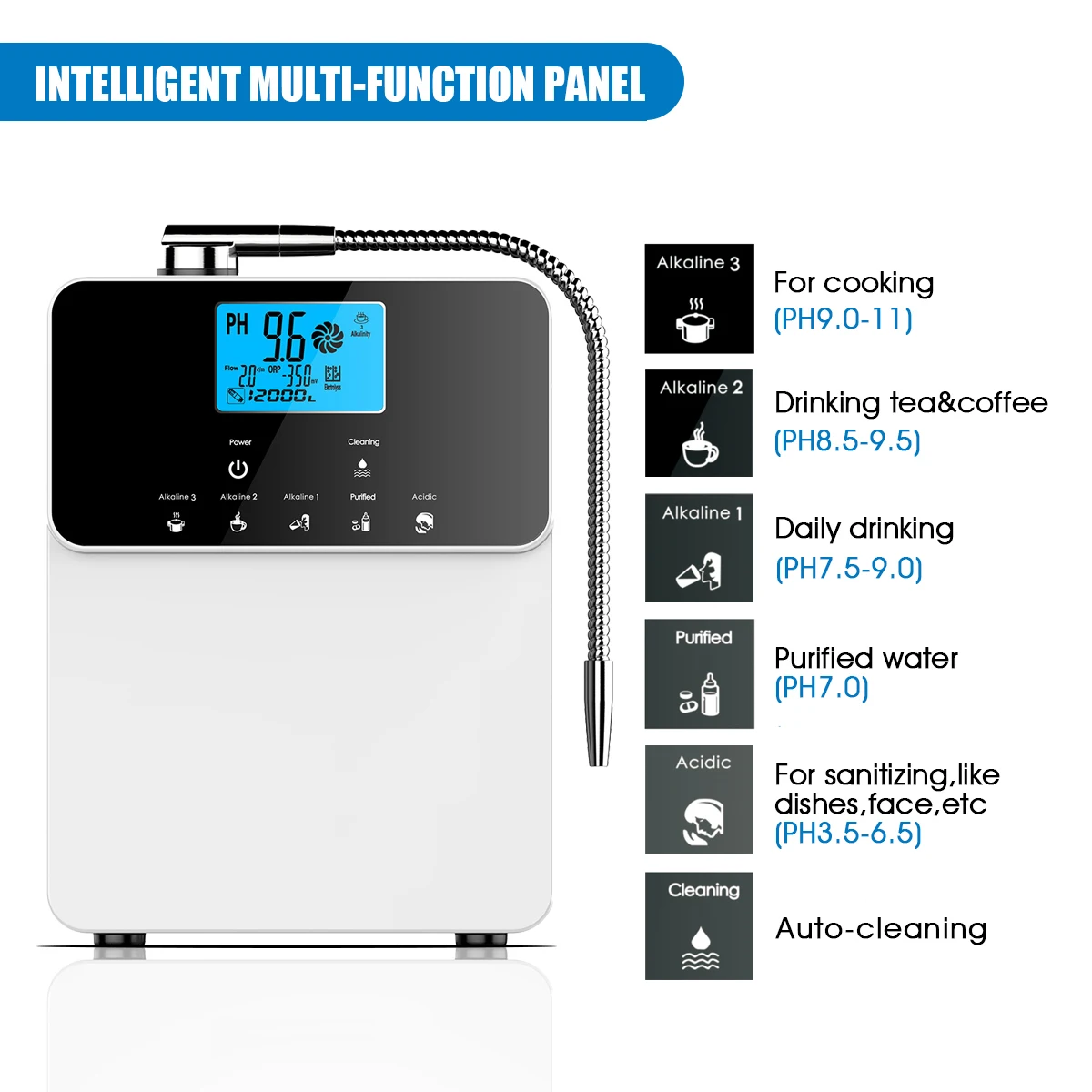 Cawolo AL-808B household 5/7/11 plate alkaline hydrogen generator