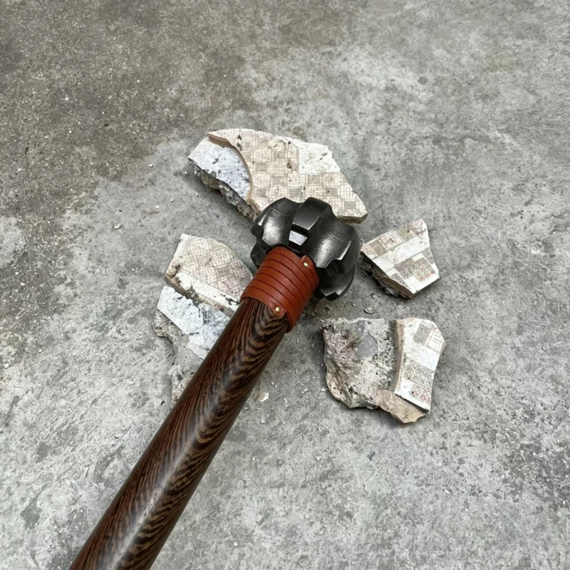 Martial Fitness Hammer Outdoor Sports Bearing Steel Hexagonal Bone Hammer Self-defense Car Emergency Window Breaking Hammer