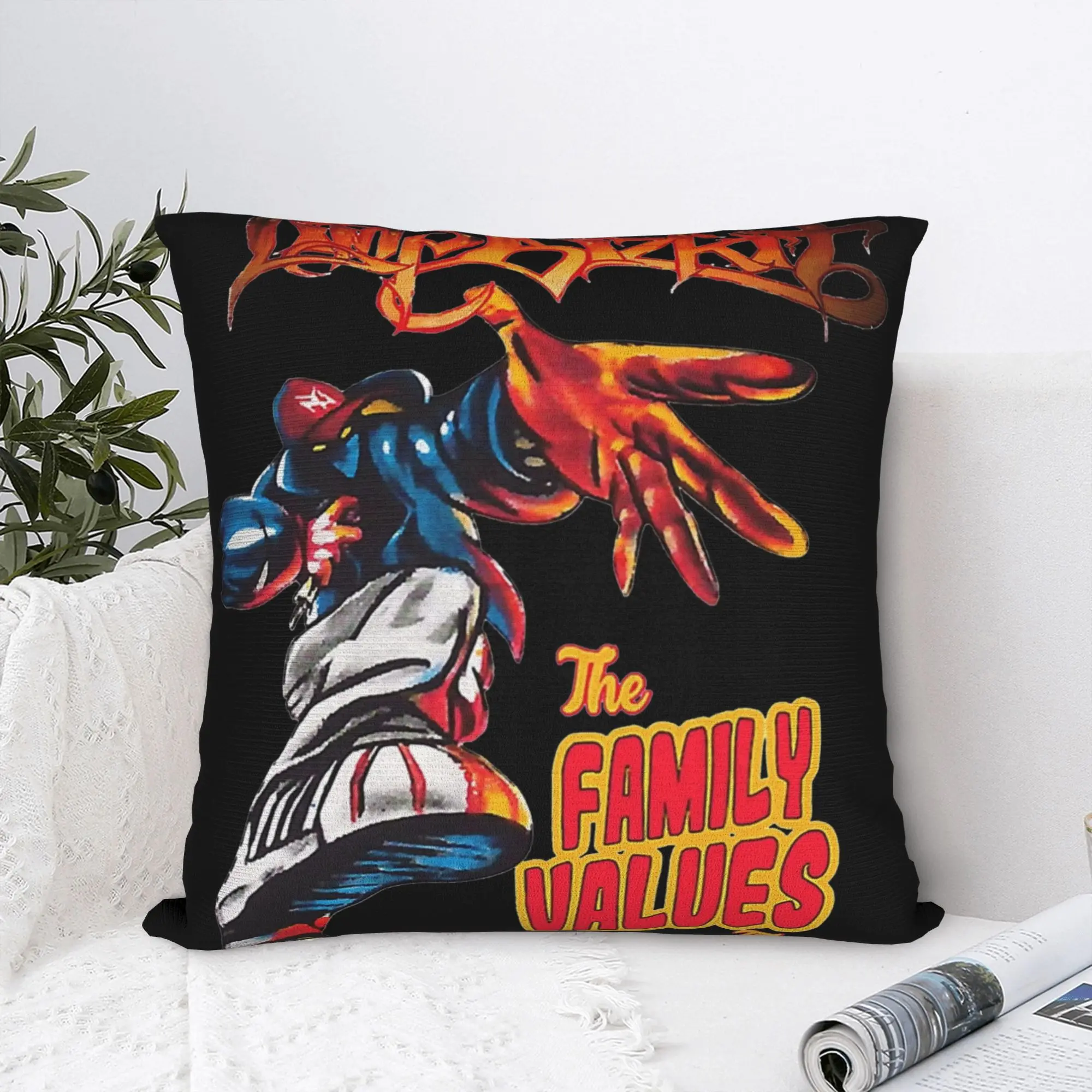Vintage Limp Bizkit Music Legend Square Pillowcases Polyester Seat  Cushion Cover Cute Home Decoration Throw Pillow Case 40*40