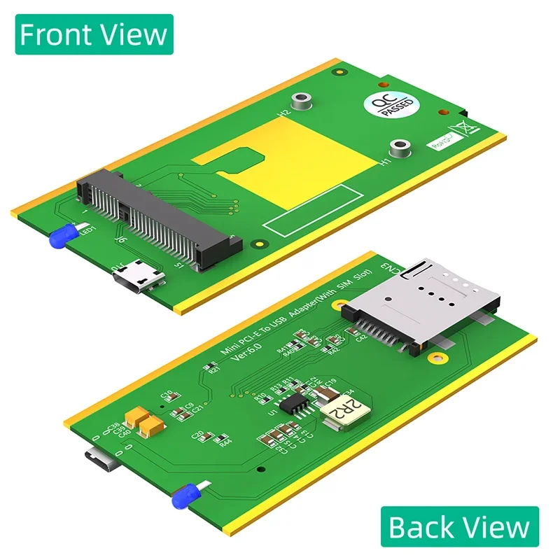 NIEUWE Mini PCIE naar USB Adapter Converter met SIM-kaartsleuf Ondersteuning WWAN/LTE/3G/4G Mini PCI Express WiFi Module voor Laptop Desktop