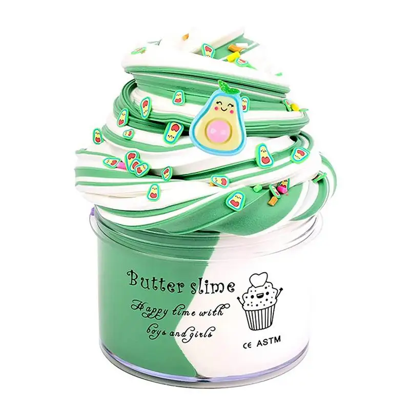 

Squeeze Toy 70ML Squeeze Toy Avocado Butter Super Soft Elastic Green White Kids Products For Playrooms Schools Girls Boys