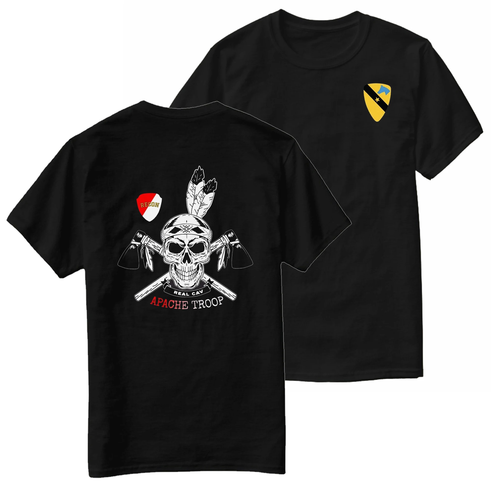 4-9th Cavalry Apache Troop T-Shirt 100% Cotton O-Neck Short Sleeve Summer Casual Mens T-shirt Streetwear
