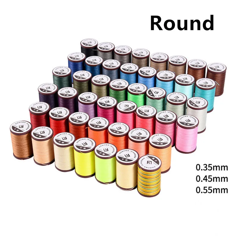 1Pcs Round Waxed Thread Polyester Cord Wax Coated Strings for Braided Bracelets DIY Accessories or Leather Craft Sewing Thread