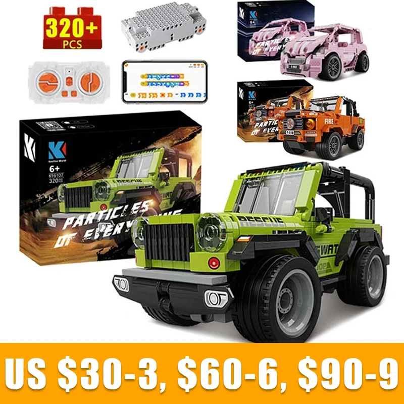 

KAIYU APP Programming Remote Control City K96107 Off-Road Racing Car Building Blocks RC Vehicle Truck MOC Bricks Gifts Toys